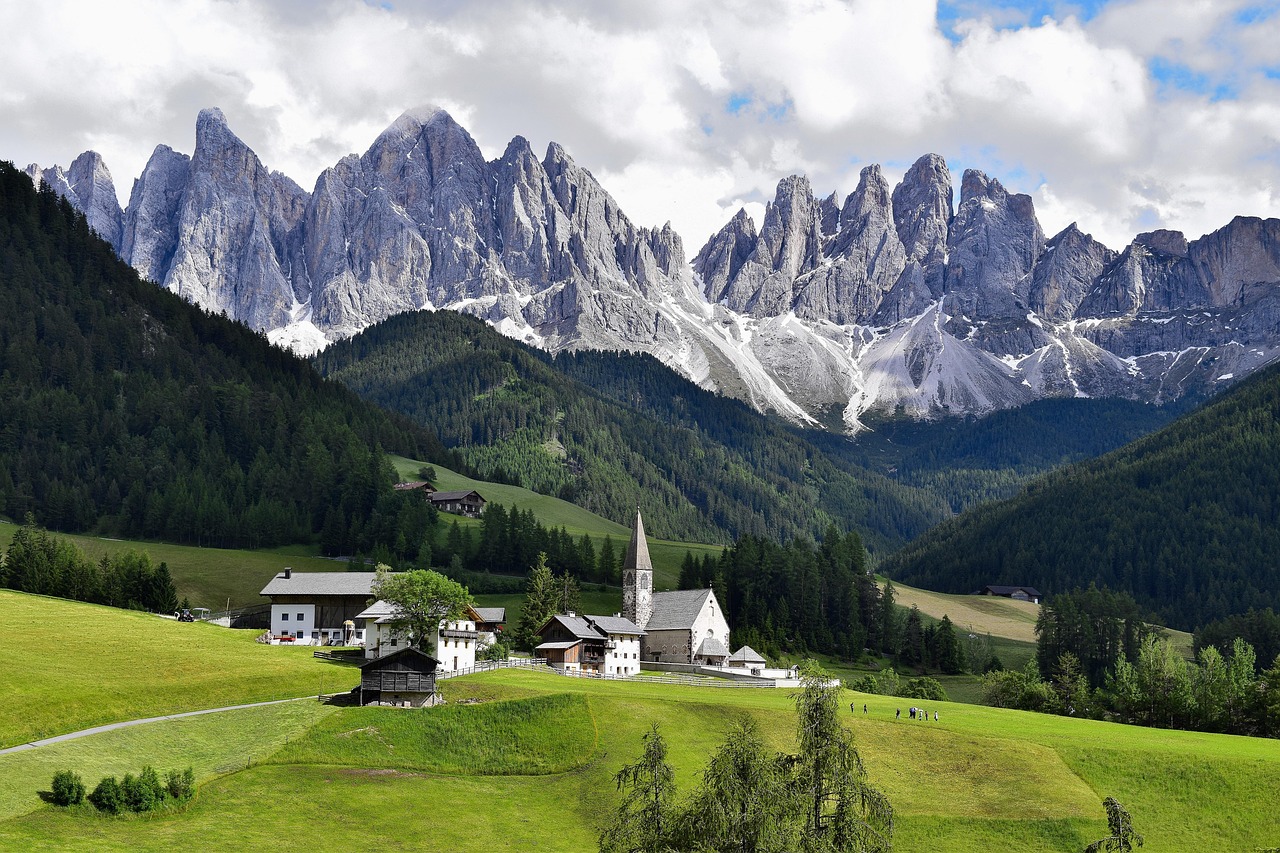 Dramatic Dolomites mountain landscape